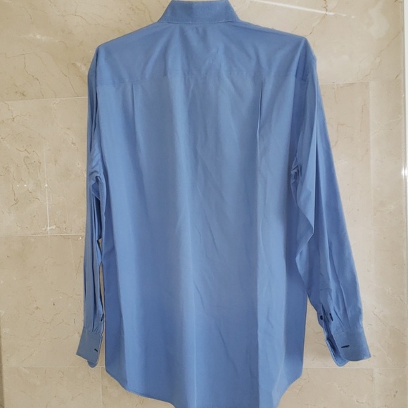 MEN'S ITALIAN GERANI BLUE DRESS SHIRT - Picture 5 of 6